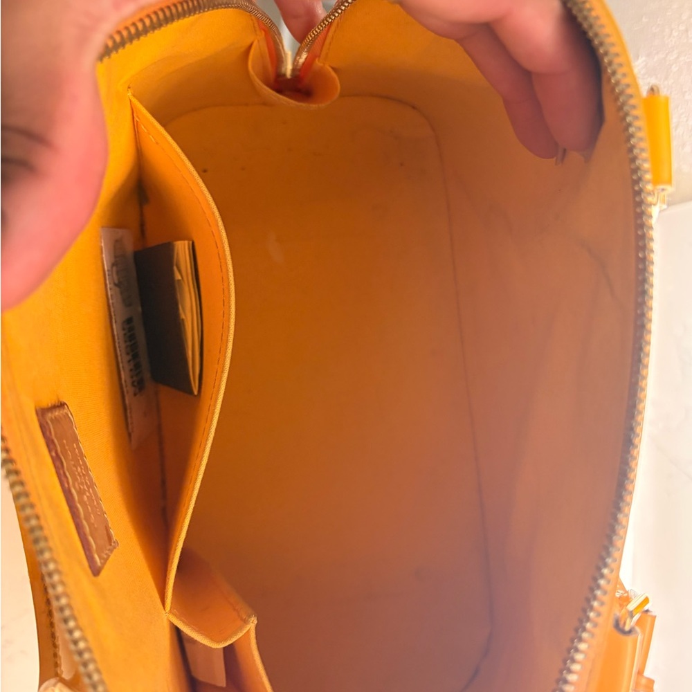 Louis Vuitton Orange Patent Leather Satchel - Picture 4 of 8